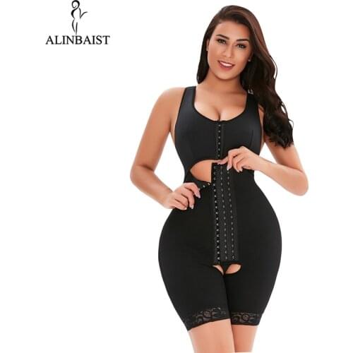 Women Shapewear Bodysuit Full Body Shaper Panty Fajas After Surgery Post Liposuction Compression Garments Butt Lifter Hooks