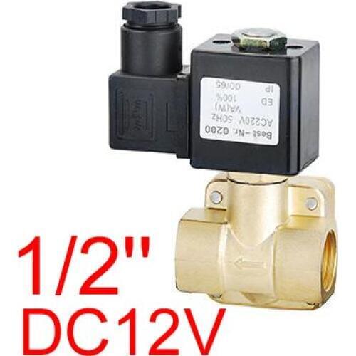 1/2 inch DN15 16Bar high Pressure brass Solenoid Valve DC12V Normal Close 0927200