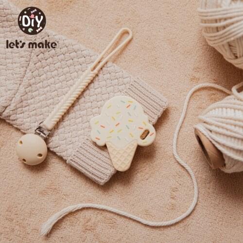 LetS Make 1PC Silicone Pacifier Chain Teether Combination Cute Cartoon Baby Pacifier Clip Safe Chewable For Baby Chew Teether