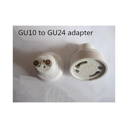 10pcs/lot GU10 to GU24 lamp holder Gu24 to GU10 lamp adapter holder socket converter LED Lighting Accessories