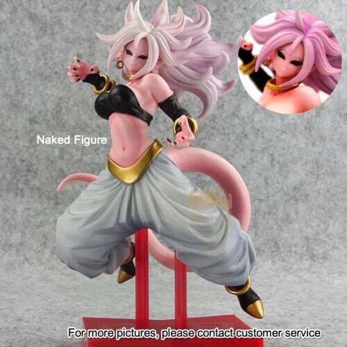 18cm DBZ Android 21 Original figure transform Naked Resin Pvc Action Fgure Adult GK Model toy