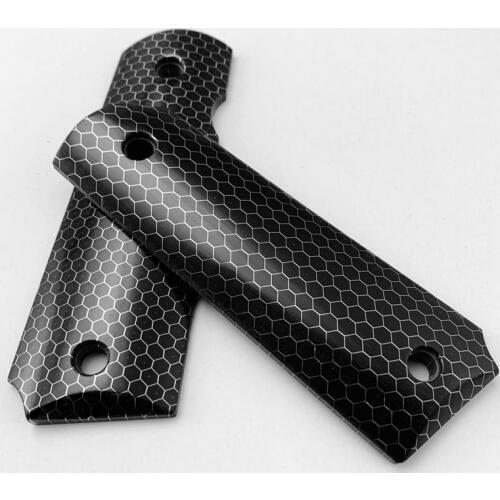 2Pieces 1911 Grips Black C-Tek Honeycomb Pattern Resin Handle Grips Patch Custom Grips CNC Handle Grips