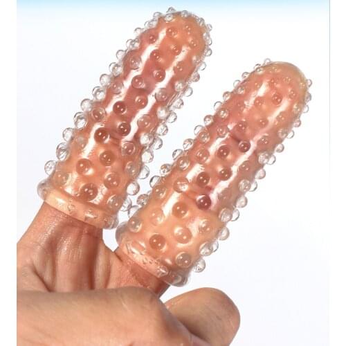 2021Dildo Double Finger Sleeve Adult Erotic Sex Toys For Women Vaginal Massager Female Masturbator G-spot Clitoris Stimulator