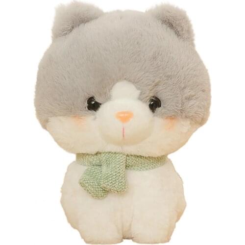 23cm Plush Doll Pillow Cartoon Decoration PP Cotton Cat Animal Shape Doll Toy for Office Home Decor Ornaments