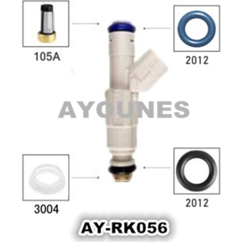 40pieces per item fuel injector repair kits filter orings and pintle caps fuel injector service kit for 0280156010 (AY-RK056)