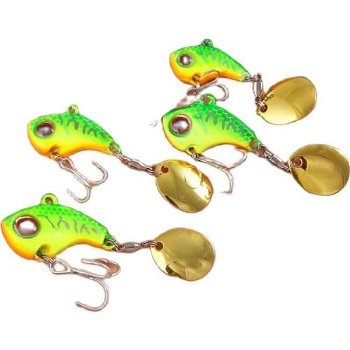 5Pcs Metal VIB With Spoon Fishing Lure 9/13/16/22G Fish Hooks Fishing Tackle Pin Crankbait Vibration Spinner Sinking Bait Lure