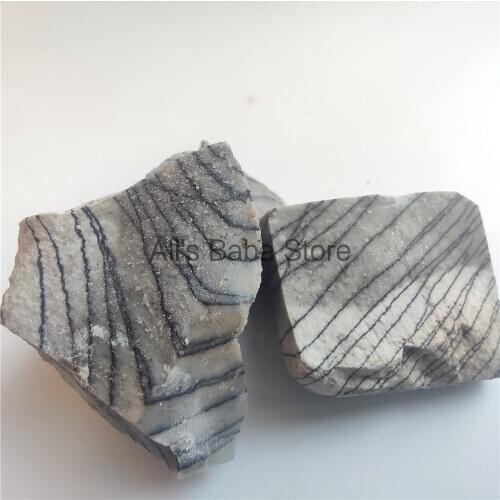 80g Natural Limestone with Black Thread Healing Obelisk Black and White Zebra Stone Beautiful Ornament for Home Decor Pyramid