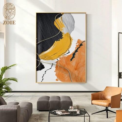 Abstract Bright Color Pigment Poster Print Modern Canvas Painting Home Decor Wall Art Picture for Living Room Bedroom Unframed