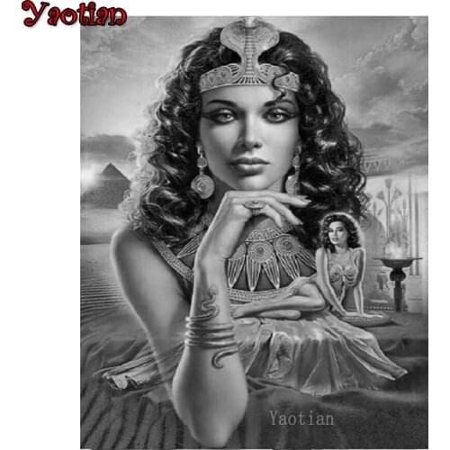 5D DIY Diamond Painting Cross Stitch Egypt Queen Pyramid Needlework Diamond Embroidery Mosaic Full Square Drill Wall Decor 2021