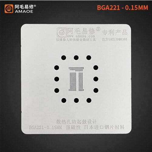Amaoe High quality Chip BGA Reballing Stencil Kits Set Solder for Android BGA221