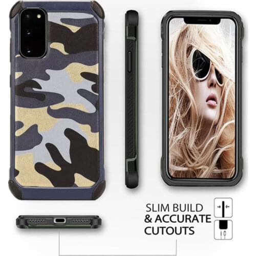 KQJYS For Samsung Galaxy S20 Ultra S20 Plus Case Army Camo Camouflage Armor Case For Samsung Galaxy S20 Case