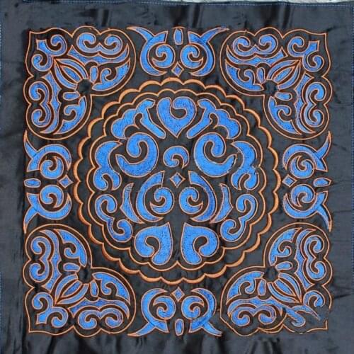 Miao stitch satin fabric embroidery patch garment bag home textile applique trim ethnic nepal tribal india boho gypsy hmong DIY
