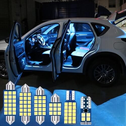 For Mazda CX-5 CX5 KE KF 2012-2018 2019 2020 6pcs Error Free LED Bulb Car Interior Trunk Lights Reading Lamps Glove Box Lights