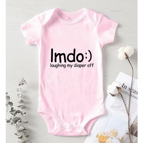 Babys Undershirts Newborn Baby Winter Clothes Cotton Romper for Babies Printing Laughing My Diaper Off Toddler Girl Costume