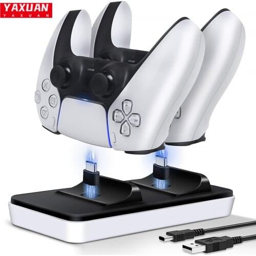 Dual Fast Charger for PS5 Wireless Controller USB 3.1 Type-C Charging Cradle Dock Station for Sony PlayStation5 Gamepad Joystick