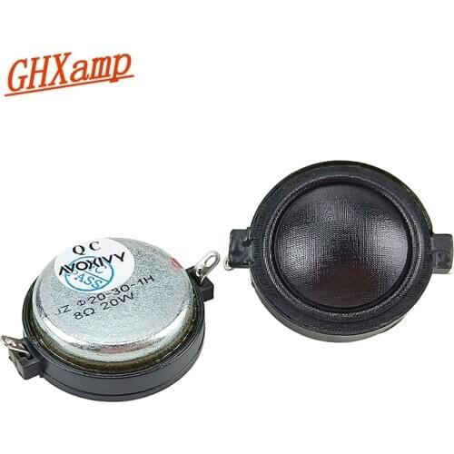 GHXAMP 1 inch Neodymium Tweeter Silk Film Clear Smooth Speaker Treble Multimedia car speaker 8ohm 20W 2PCS