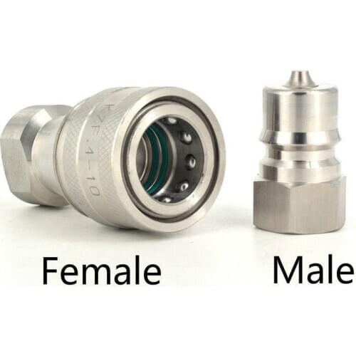 1/8 1/4 3/8 1/2 3/4 1 BSP male famale close type peneumatic hydraulic quick Coupler Hydraulic Quick Connector Stainless Steel