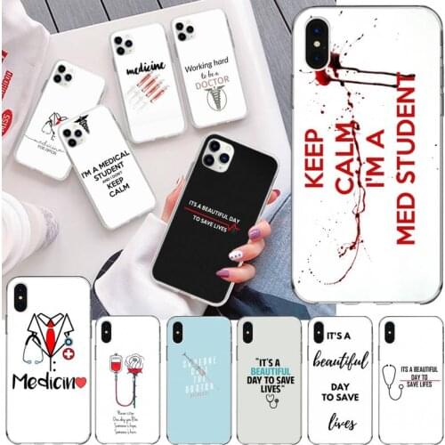 I'M A MEDICAL doctor DIY Painted Bling Phone Case for iPhone 11 pro XS MAX 8 7 6 6S Plus X 5S SE 2020 XR cover