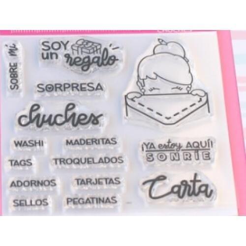 Spanish stamp Clear Stamp for Scrapbooking Transparent Silicone Rubber DIY Photo Album Decor 120