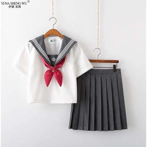 New School Uniforms Design For Teenage Girls Students JK Japanese Sailor Uniform Anime Cosplay Costume Shirt Pleated Skirt Sets