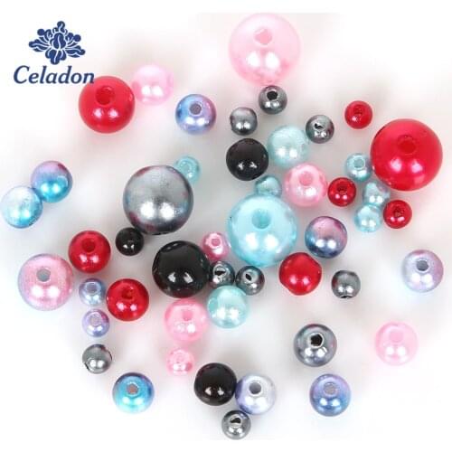 350pcs/lot 4/6/8/10mm Multicolor ABS Imitation Pearl Beads Round Loose Beads Fit DIY Bracelet Jewelry Making