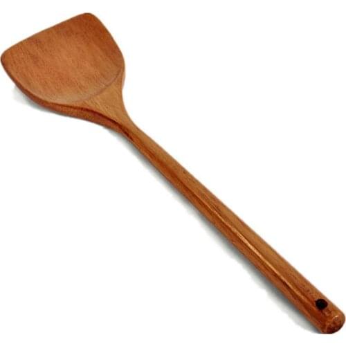 1PC Long Handle Non-stick Hand Wooden Cooking Rice Spatula Scoop Kitchen Utensil Wok Shovel Kitchen Tools