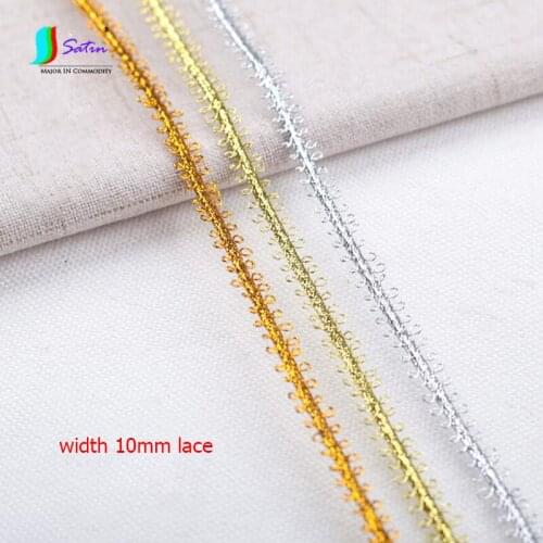 Dance Performance Stage Material Decoration Handmade Narrow Gold Silver Small Hole Bilateral Lace A0710L