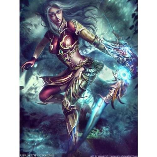 World Of Warcraft Cross Stitch Embroidery Kit Needlework Craft Set Canvas Printed Cotton Thread Home Decor Cartoon Hot Sell