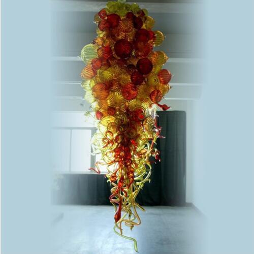Newest Contemporary Multi Color Hand Blown Glass Chandeliers Lightings Chinese LED Murano Glass Chandelier Lamp