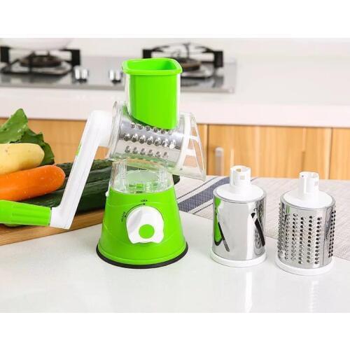 New Multifunctional Vegetable Cutter Hand Rock Rotary Shaver Kitchen Triple All Silk Machine