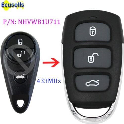 Upgraded Remote Car Key control Fob 3+1 Button for Subaru Tribeca Forester Impreza Legacy Outback P/N: NHVWB1U711 433MHZ