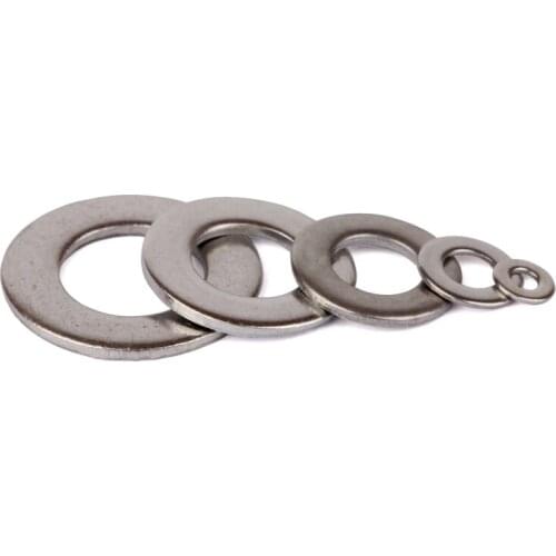 Flat Plain Round Washer Flat Gasket Sealing Ring 304 Stainless Steel M1.6 M2 M3 M4 M5 M6 M8 M10 M12 M14 M16 M18 M20 M22 M24