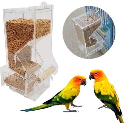 Lovebird Canary Aviary Transparent Window Outdoor Bird Feeder For Birds Feeding Container For Food Pet Supplies