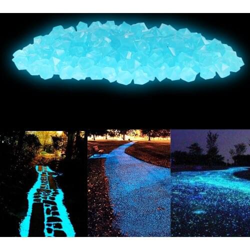 Garden Decor Luminous Stones Glow In Dark Decorative Pebbles Outdoor Fish Tank Decoration Pebble Rocks Aquarium Mix Color