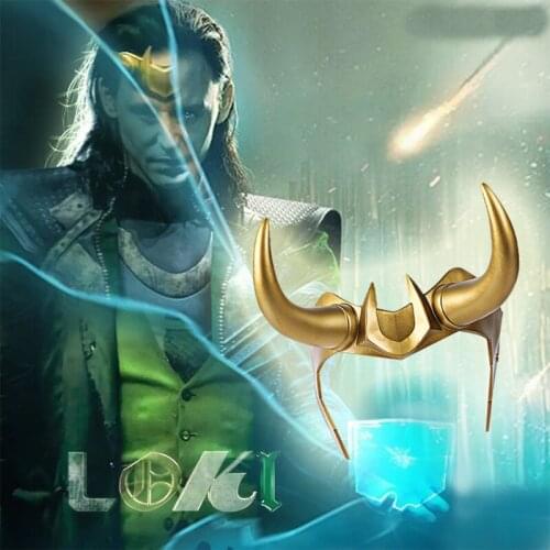 Loki Cosplay Helmet Mask Superhero Head Wear Halloween Cosplay Costumes Props Party Masks Adult Props Headband