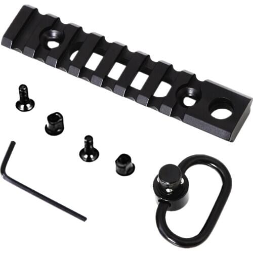 Tactical Keymod Rail Mount Picatinny Weaver Rail Sections 8 Slots Mount Base With QD Sling Swivel Adapter Wrench For Hunting