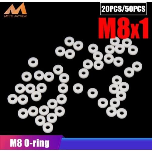 M8 M10 PTFE Sealing O-Rings Air Seal Gasket for High Pressure Gauge Quick Fittings Coupler Socket 20pcs 50pcs/set