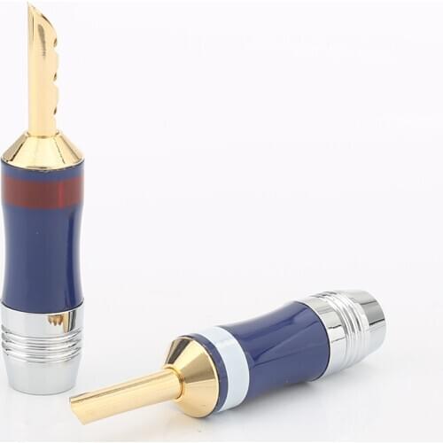 High quality 12pcs 24K gold plated BFA banana plug speaker cable connectors