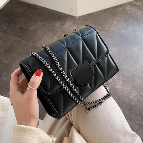 2019 Women Plaid Shoulder Bag Chain Messenger Bag Big Famous Brand Designer Classic Fashion Female Handbag Cross Body Bag