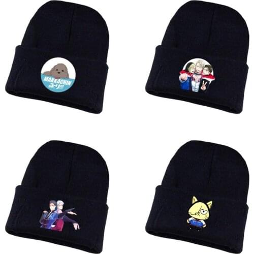 Anime YURI!!! on ICE Knitted hat Cosplay hat Unisex Print Adult Casual Cotton hat teenagers winter Knitted Cap
