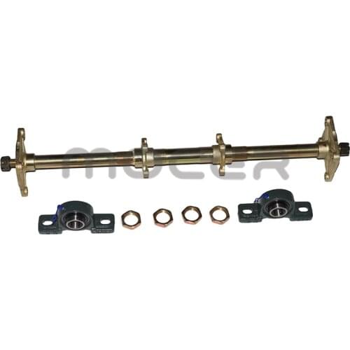 1 set 740mm rear axle with sprocket and hub mount for 50cc-125cc go-kart ATV four-wheel off-road vehicle modification parts