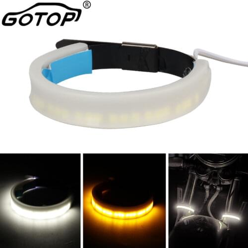 1pcs Flexible 30 LED Motorcycle Light Bar Strip Tail Turn Signal Tail Rear Brake Stop Turn Signal License Plate Light 3014 Chips