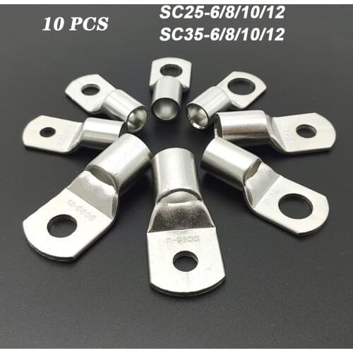 5/10/20 psc Tinned Copper Cable lugs Set Wire Terminals Connector Suit SC16-8 25-8 35-8 Soldering Kit