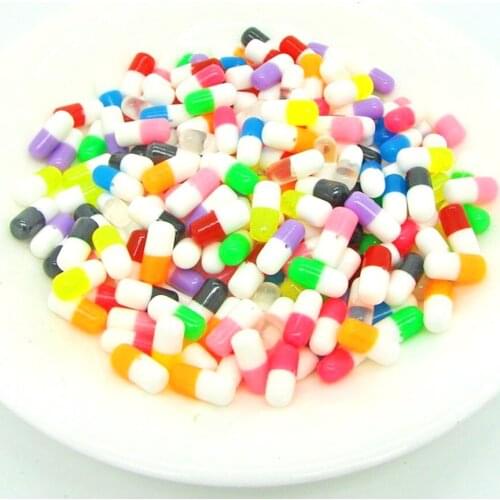 200pcs Lovely Resin Beads Mix Cute Pill for Hair Bow Center Scrapbooking Phone Deco