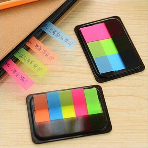 6pcs/lot Colored diy notes Rainbow Sticky notes Memo Paper kawaii office material School supplies stationery wholesale G185