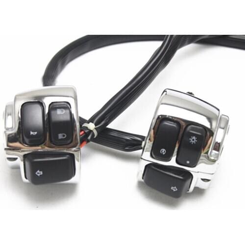 Motorcycle Accessories Fit For Harley Sportster Softail Dyna V-rod 1996-2014 Control Turn Signals Light Lamp Horn Switch