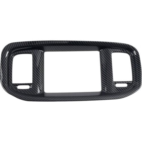 Car Carbon Fiber Style Dashboard GPS Navigation Frame Cover Trim for Dodge Charger 2015-2020