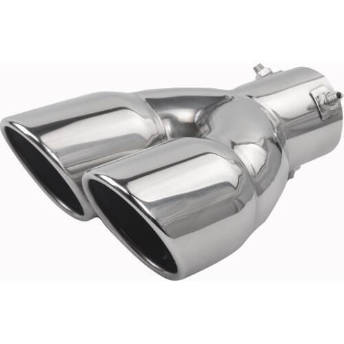 Automobile Universal 63Mm One Minute Two Exhaust Pipe Tail Throat