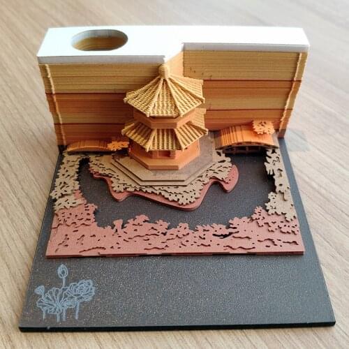 3D Garden Notepad Art Block Notepad Assembly Funny Block Convenience Sticker Paper Card Craft Japanese Creative Sticker Notebook