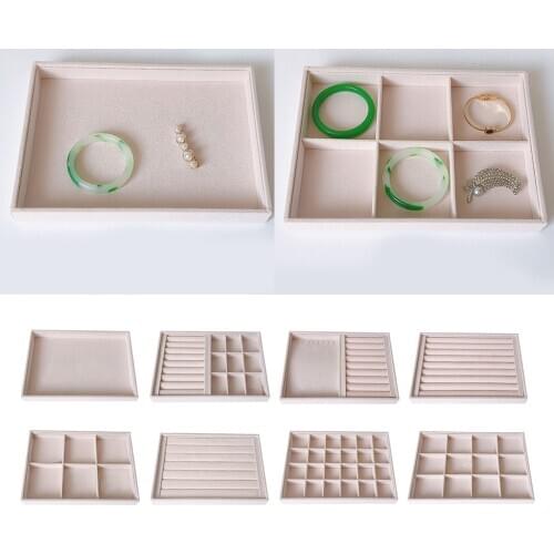 Jewelry Ring Display Organizer Case Removable Jewelry Display Storage Box Tray ShowCase Organizer Holder Container